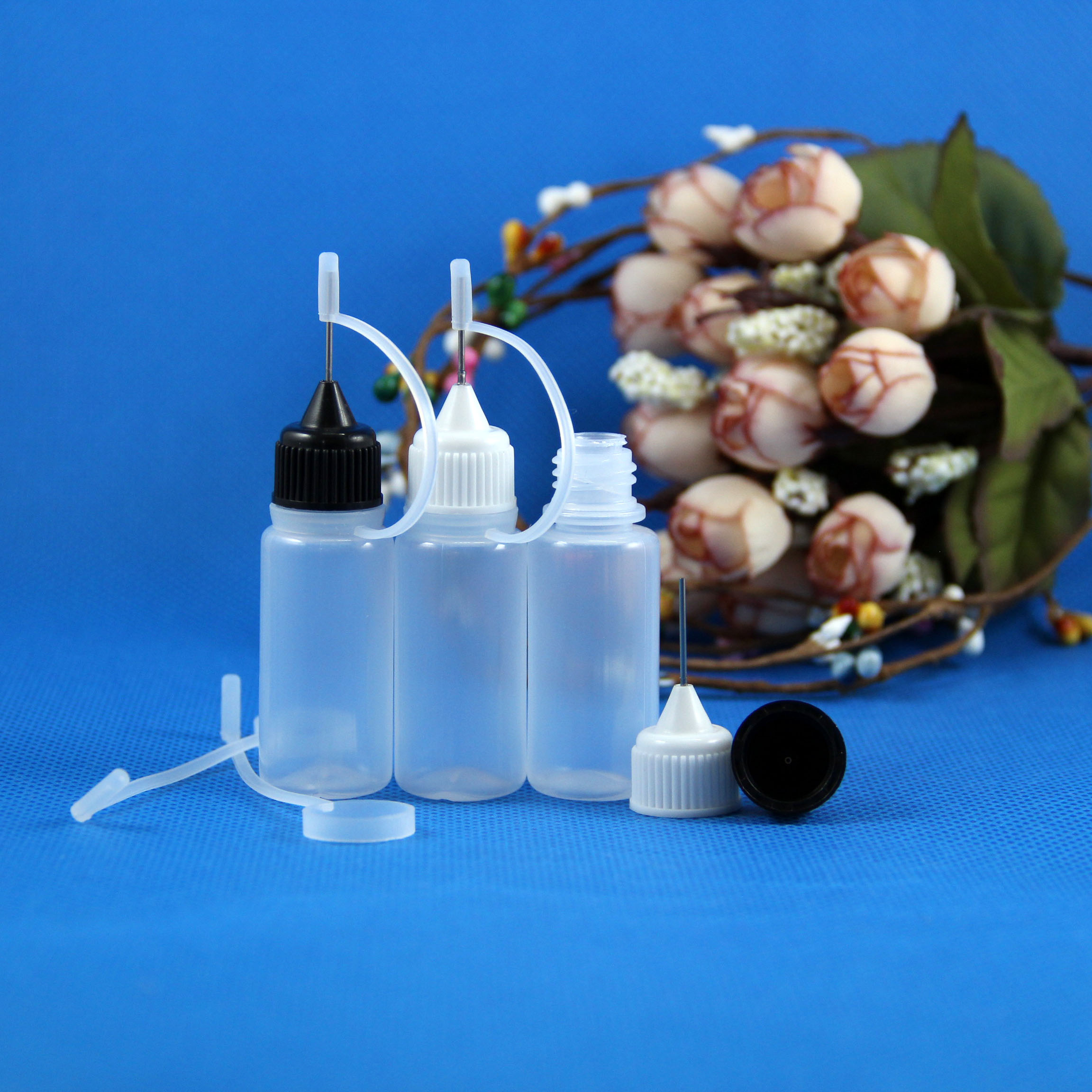 Lot 100 Pcs 10 ml 1/3 OZ Plastic Needle Dropper Bottles Safe Tip