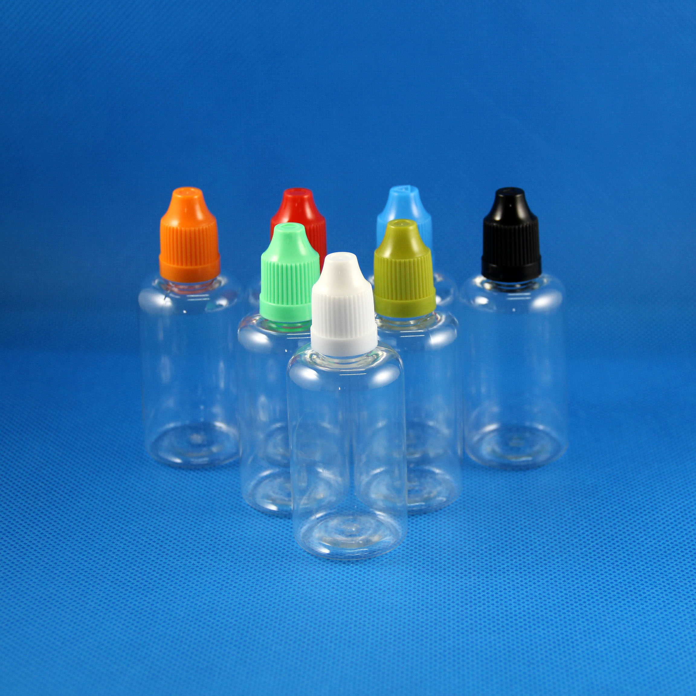 100 50 ml 1.67 OZ PET CHILD PROOF Clear Plastic Dropper Bottles